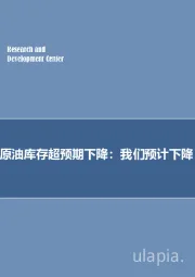 石油开采行业周报:2019年第十六期专题报告:预计美国原油库存超预期下降:我们预计下降83万桶!