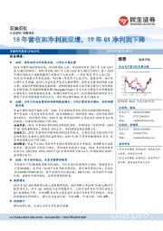 石油石化专题报告：18年营收和净利润双增，19年Q1净利润下降