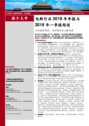 电新行业2018年年报与2019年一季报综述：分化趋势明显，经营现金流大幅改善