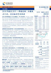电力设备行业深度分析：2018年报及2019一季报总结：业绩低点已过，关注细分行业机会