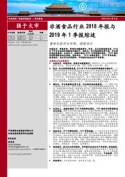 非酒食品行业2018年报与2019年1季报综述：整体业绩符合预期，稳健前行