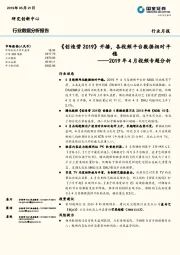 2019年4月视频专题分析：《创造营 2019》开播，各视频平台数据相对平稳