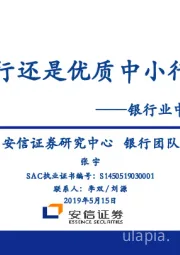 银行业中期投资策略：大行还是优质中小行？