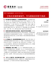 TMT行业月度报告（2019年5月）：手机出货量降幅缩窄，华为遭遇美国禁令挑战