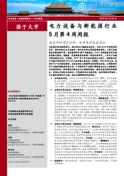 电力设备与新能源行业5月第4周周报：风光平价项目公布，风电电价政策出台