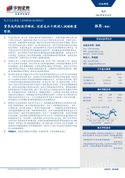 电子行业周报：贸易战风险逐步释放，优质龙头个股进入战略配置阶段