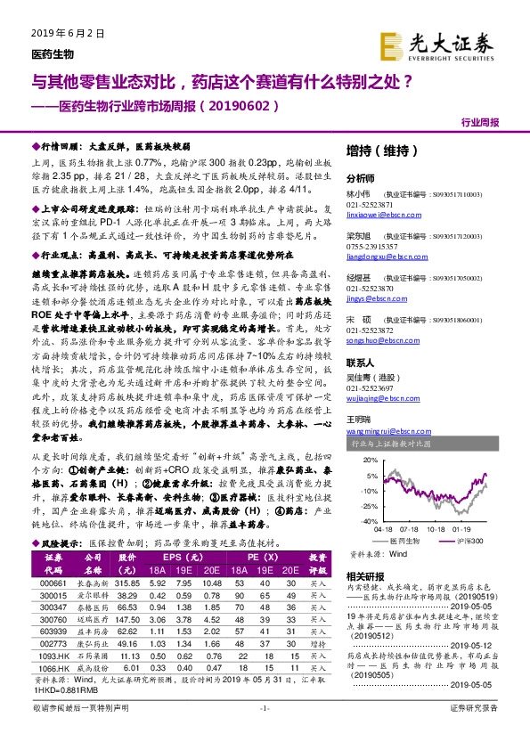 医药生物行业跨市场周报：与其他零售业态对比，药店这个赛道有什么特别之处？
