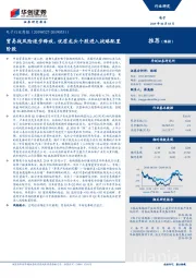 电子行业周报：贸易战风险逐步释放，优质龙头个股进入战略配置阶段