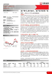 TMT一周谈之计算机：国产替代+海外指引，国产软件前景广阔