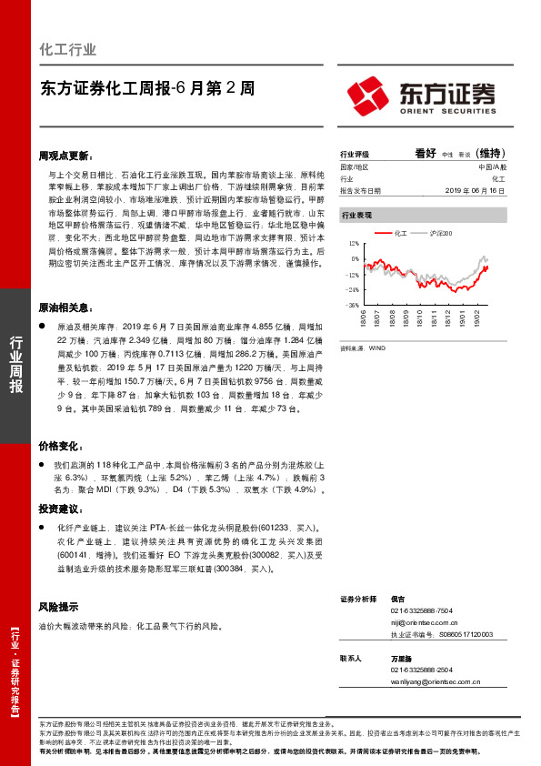 化工周报-6月第2周
