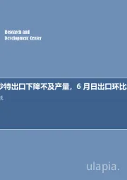 石油开采行业2019年第二十一期专题报告:每周油记:沙特出口下降不及产量,6月日出口环比增加30万桶!