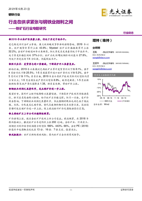 铁矿石行业专题研究：行走在供求紧张与钢铁业微利之间