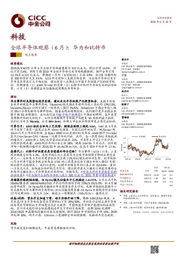 科技：全球半导体观察（6月）：华为和比特币