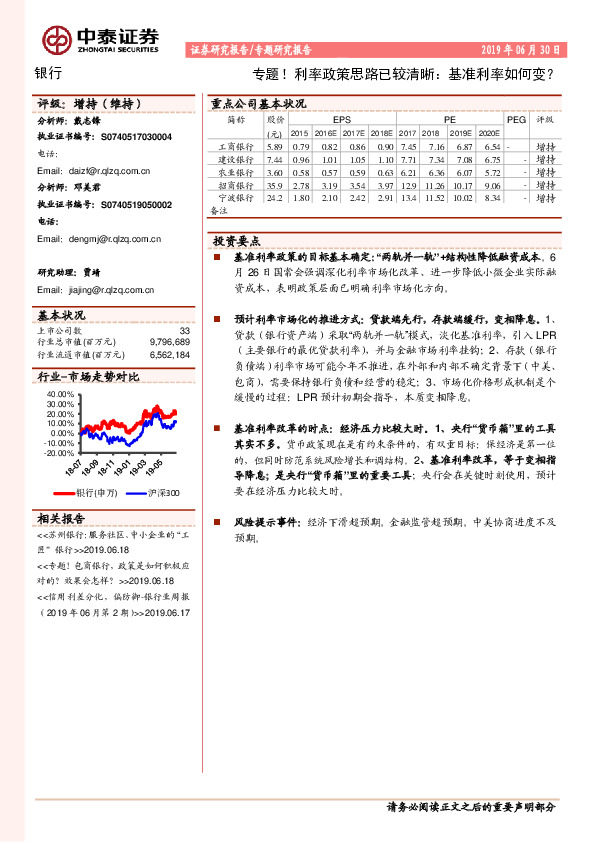 银行专题研究报告：专题！利率政策思路已较清晰：基准利率如何变？
