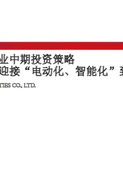 2019年汽车行业中期投资策略：静待拐点，迎接“电动化、智能化”到来