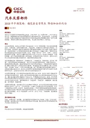 汽车及零部件2019年中期策略：梅花香自苦寒来 降档加油补内功