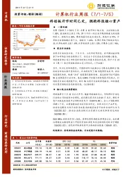 计算机行业周报：科创板开市时间已定，拥抱科技核心资产