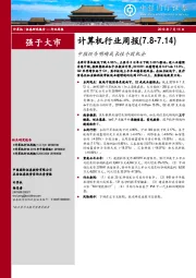 计算机行业周报：中报预告明确成长性个股机会