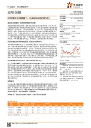 动物保健行业深度研究：如何看待非洲猪瘟下，动保板块的投资机会？