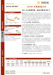 2019H1消费数据点评：收入支出趋势背离，潜在消费空间扩大