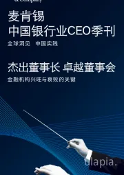 中国银行业CEO季刊：杰出董事长 卓越董事会-金融机构兴旺与衰败的关键