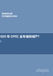 石油开采行业2019年第二十五期专题报告:每周油记:2020年OPEC全年维持减产?