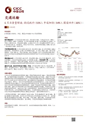 交通运输：6月业务量增速：韵达跳升（55%），申通加快（54%），圆通回升（36%）
