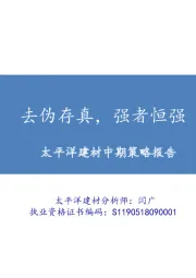 建材中期策略报告：去伪存真，强者恒强
