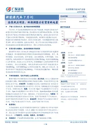 新能源汽车7月刊：抢装效应明显，短期调整后有望重新起量