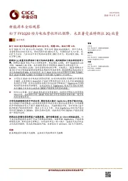 新能源车全球观察：松下FY1Q20动力电池营收环比微降，未显著受益特斯拉2Q放量