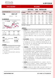 有色金属行业月度报告：看多黄金、白银、铜价格走势