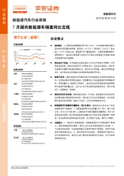 新能源汽车行业周报:7月国内新能源车销量同比走低