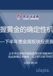 黄金深度：下半年贵金属板块投资展望-把握黄金的确定性机会