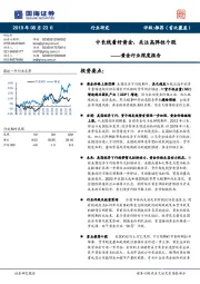 黄金行业深度报告:中长线看好黄金,关注高弹性个股
