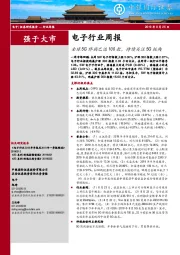 电子行业周报：全球5G终端已达100款，持续关注5G板块