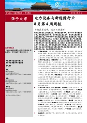 电力设备与新能源行业8月第4周周报：中报密集发布，龙头业绩亮眼