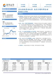 新能源行业周报：风电招标再创纪录 光伏行情即将启动