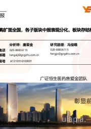 医药生物行业周报:4+7带量采购扩面全国,各子版块中报表现分化,板块存结构性机会