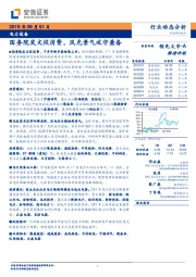 电力设备行业动态分析：国务院发文促消费，风光景气攻守兼备