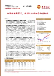 食品饮料行业2019年中报总结：白酒持续高景气，挖掘大众品细分品类机会