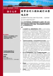 国常会对工程机械行业影响点评：逆周期调节政策发力提升需求预期，工程机械龙头企业再迎布局窗口