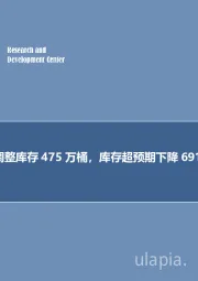 石油开采行业数据点评:EIA向上调整库存475万桶,库存超预期下降691万桶!