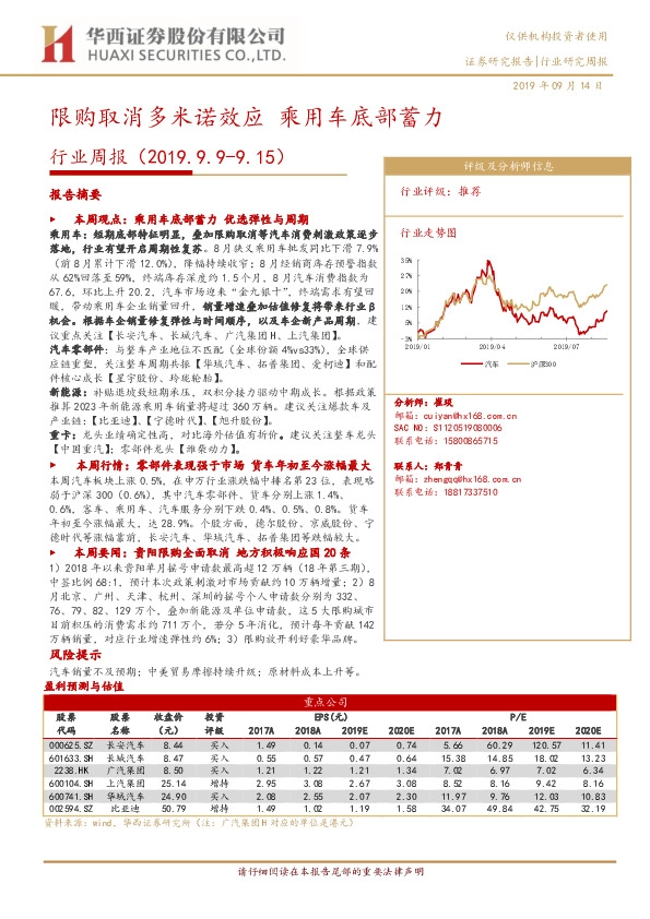 汽车行业周报：限购取消多米诺效应 乘用车底部蓄力