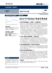房地产行业专题：2019年中国房地产销售形势观察