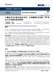 安全可控行业动态点评:飞腾发布历史最佳桌面CPU,天津麒麟同步适配,PK体系产品创新速度超预期