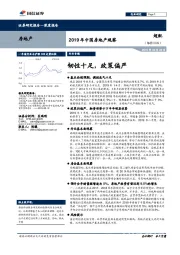 房地产行业2019年中国房地产观察：韧性十足，政策偏严