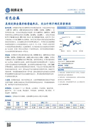 有色金属行业周报：美指走强金属价格普遍承压，关注外部不确定因素演进