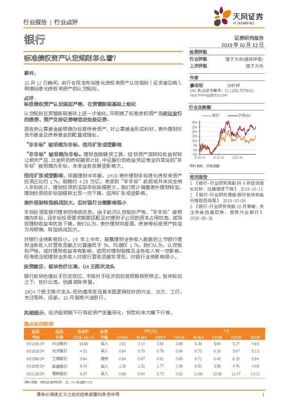 银行行业点评：标准债权资产认定规则怎么看？