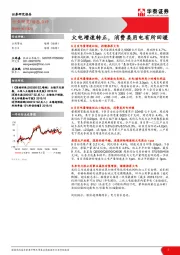 公用事业、电力Ⅱ：火电增速转正，消费类用电有所回暖