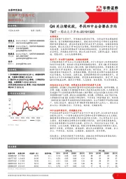 TMT一周谈之计算机：Q4关注绩优股，寻找四中全会潜在方向